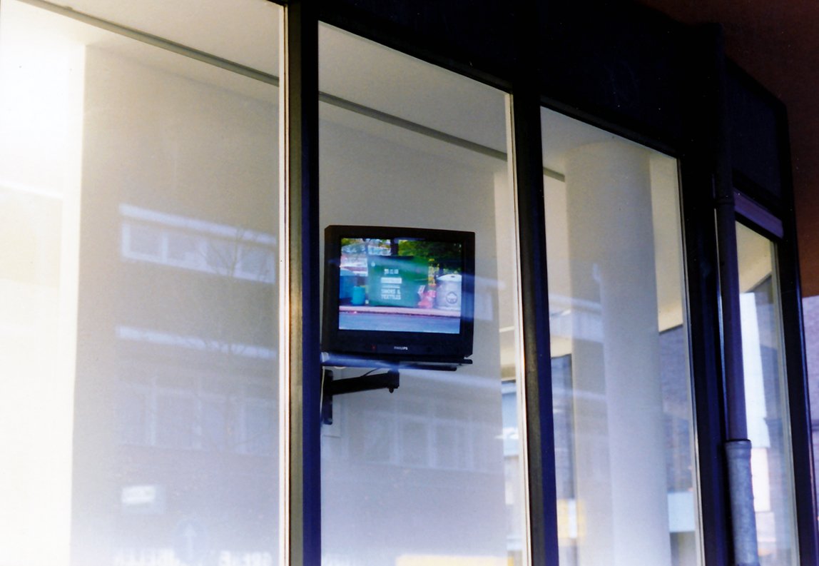 Clothes Recycling Video, Installed at Exedra, Hilversum, NL 1998