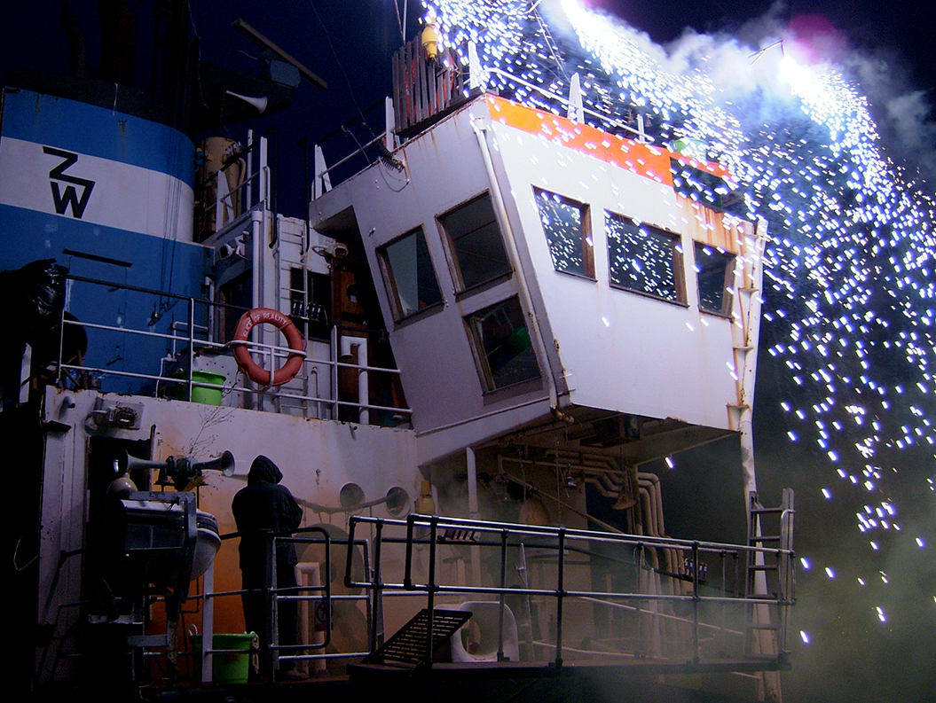 7x7 performance, Greenwich Peninsula 2004