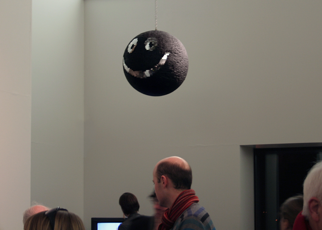 Death star exhibited in Party! at the New Art Gallery, Walsall UK